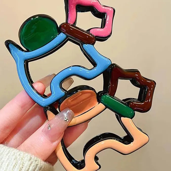 Cartoon Dog Hair Claw Clip for Women Girls Plastic Hair Accessory