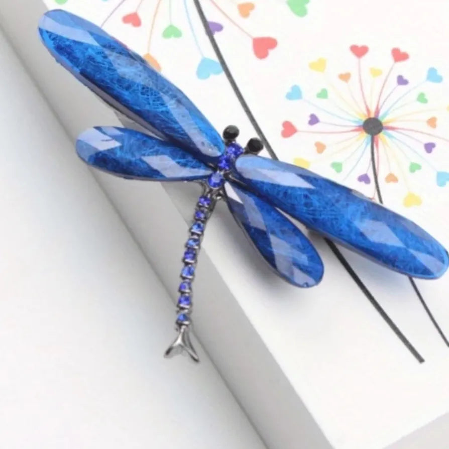 Vintage Chinese Dragonfly Dragon Brooch Pin Classic Jewelry Gift