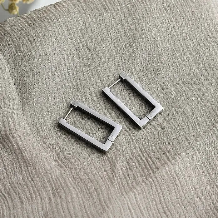 Unisex Geometric U-Shape Hoop Earrings Punk Hip-Hop Fashion Jewelry