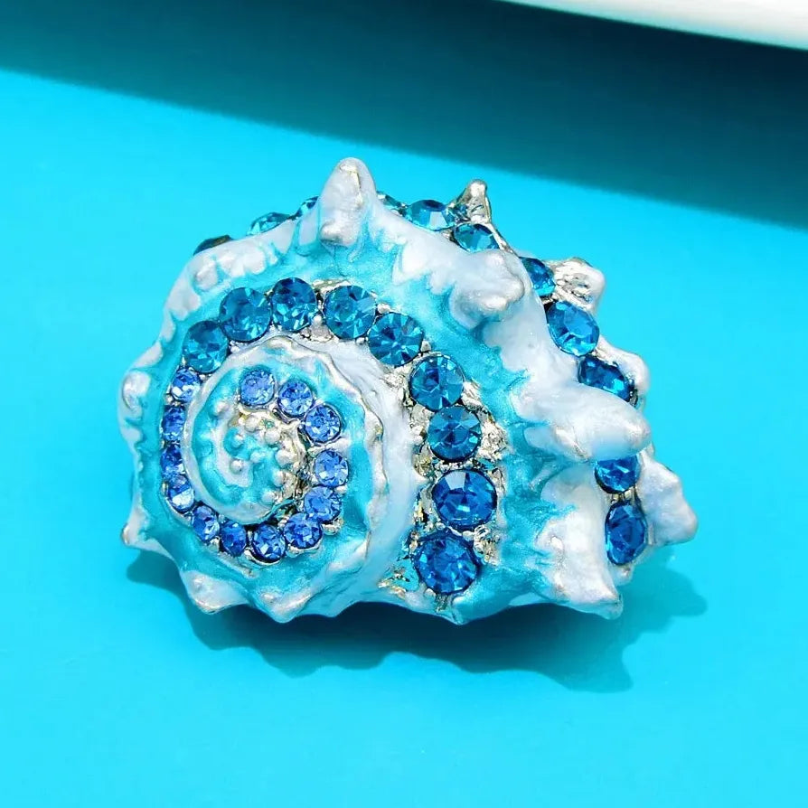 Classic Snail Conch Shell Brooch Pin Jewelry for Men and Women