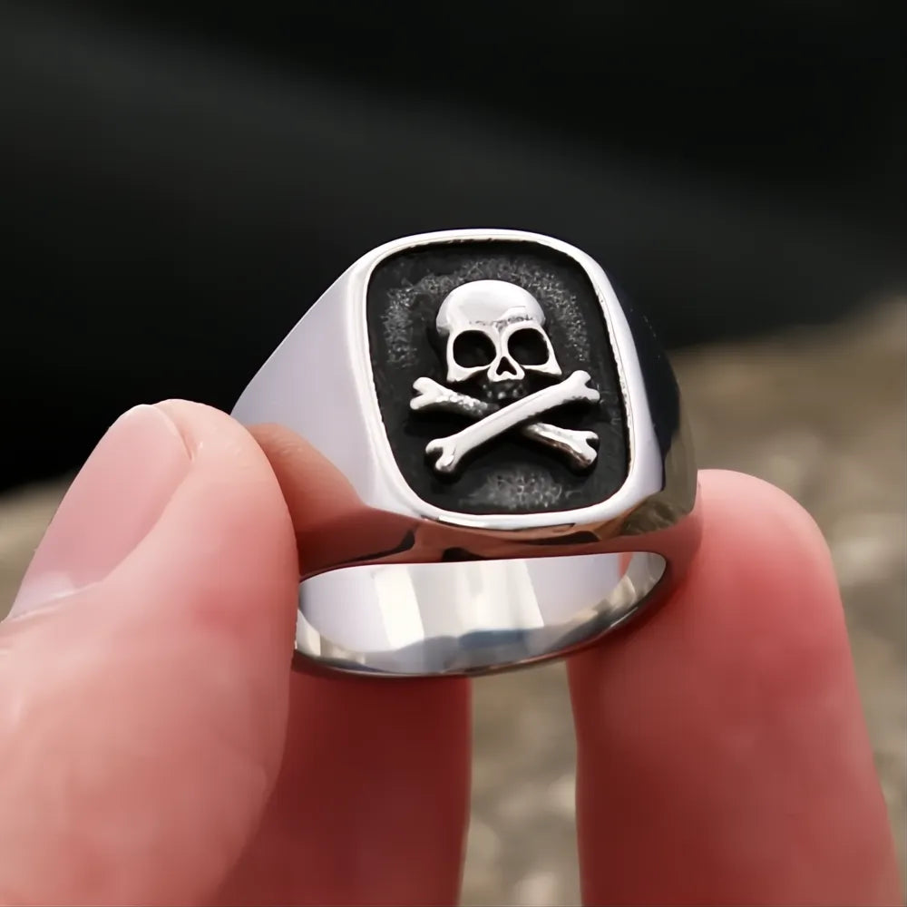 316L Stainless Steel Skull Ring Unisex Biker Punk High Polish Jewelry Gift