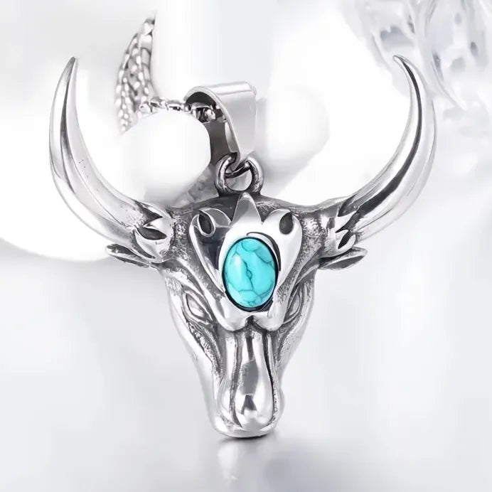 Lifelike Cow Pendant Necklace Zinc Alloy Unisex Hip-Hop Party Accessory