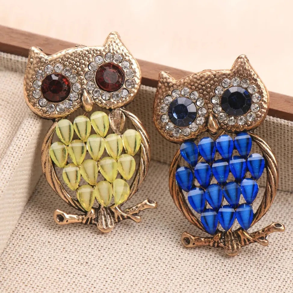 Elegant Owl Brooch Wedding Holiday Gift for Men & Women