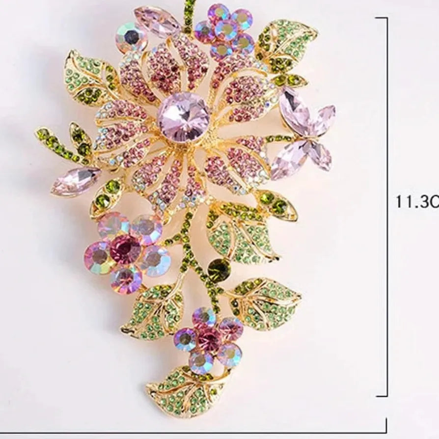 Classic Luxury Flower Brooch Pin for Men and Women Gift