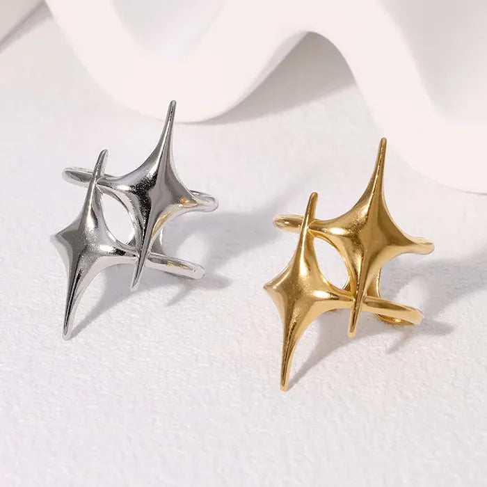 Gold Stainless Steel Cross Ring for Women Men Faith Jewelry Gift Party