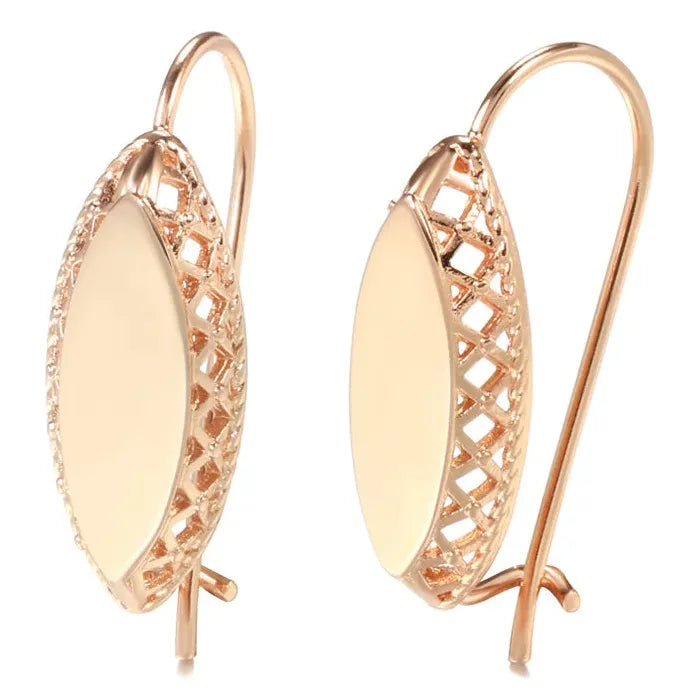 Minimalist Geometric Hollow Lace Drop Earrings Zinc Alloy Ethnic Style Jewelry