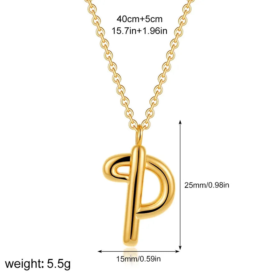 18K Gold Plated A-Z Initial Necklace Waterproof Alphabet Choker Jewelry Gift Women
