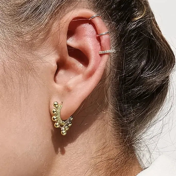 Modern Gold Color Metal Geometric Drop Earrings for Women Statement Jewelry