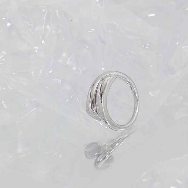 Minimalism Line Crossing 925 Sterling Silver Adjustable Ring