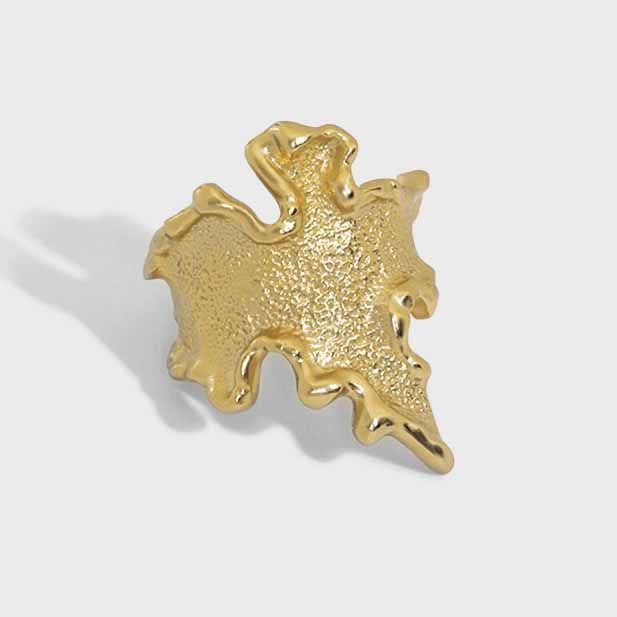 Fashion Irrgular Flame 925 Sterling Silver Adjustable Ring