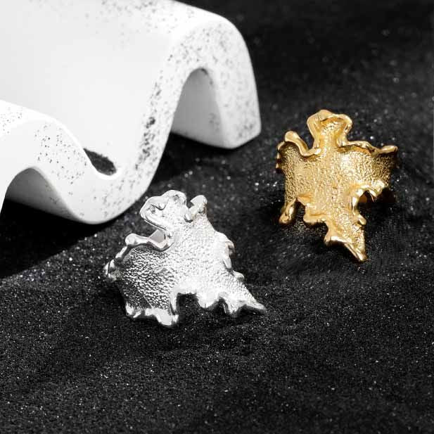 Fashion Irrgular Flame 925 Sterling Silver Adjustable Ring