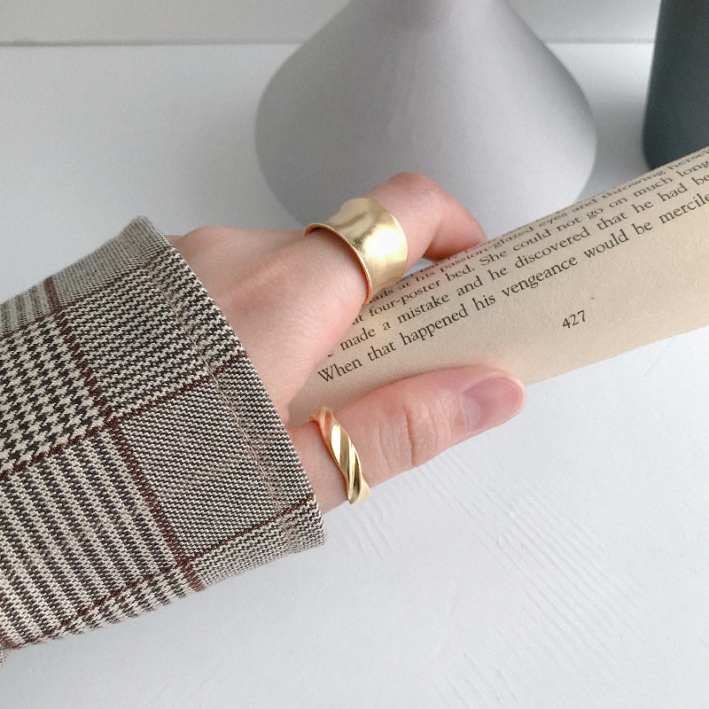 2019 Hot Twisted 925 Sterling Silver Adjustable Ring