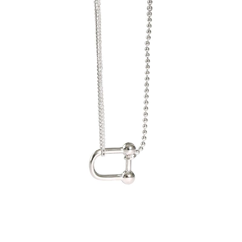 U Shape Fashion 925 Sterling Silver Necklace