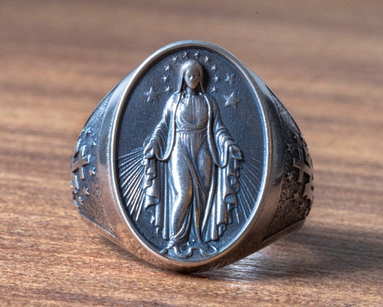 Viking Ring Val Knut Nordic Sterling silver 925 ring biker men women Vegvisir, The Viking Compass/The Runic Compass