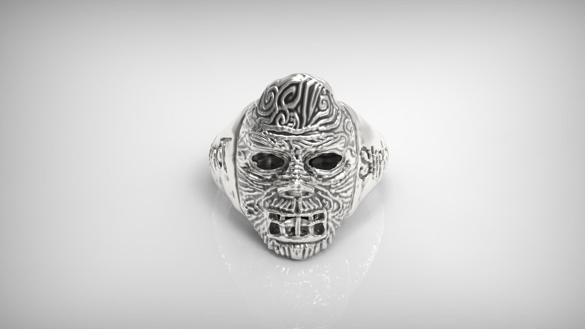 Silver signet ring slipknot heavy metal rock band van