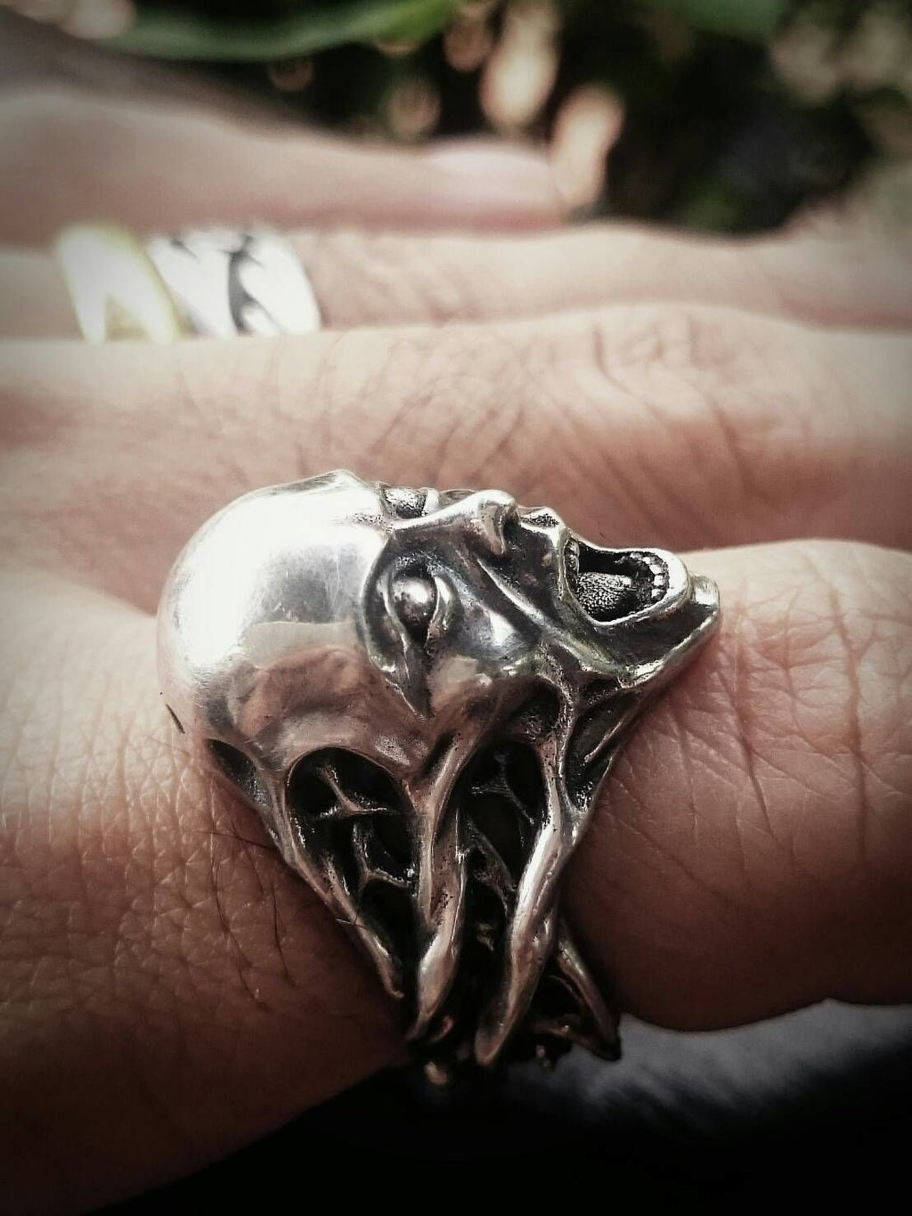 Scream sterling silver 925 ring ring handmade men