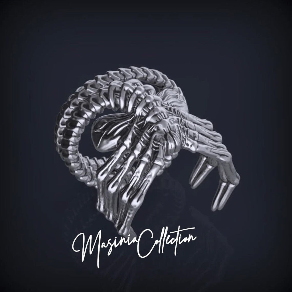 Original facehugger scifi ring Guaranteed  sterling silver 925 Alien jewelry brand design