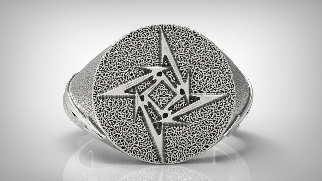 Vintage metallica ring sterling silver 925