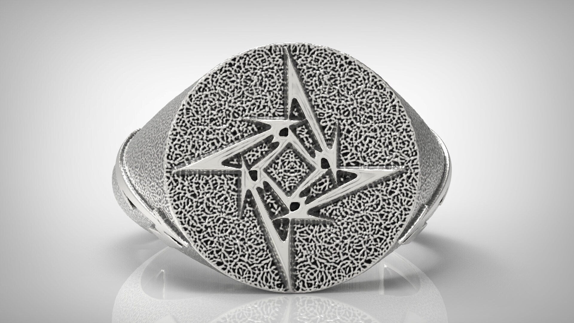 Vintage metallica ring sterling silver 925