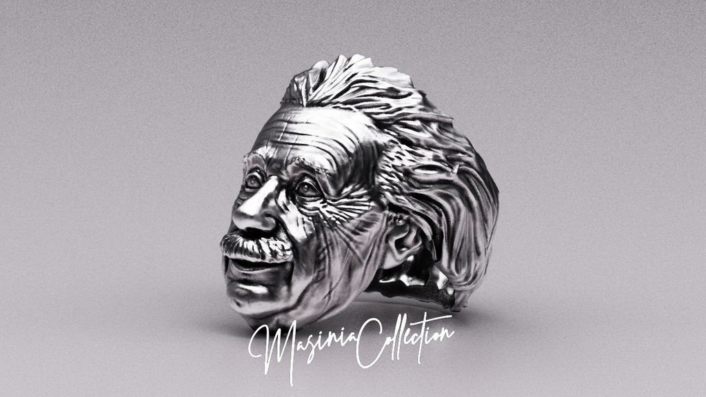Albert einstein sterling silver 925 ring