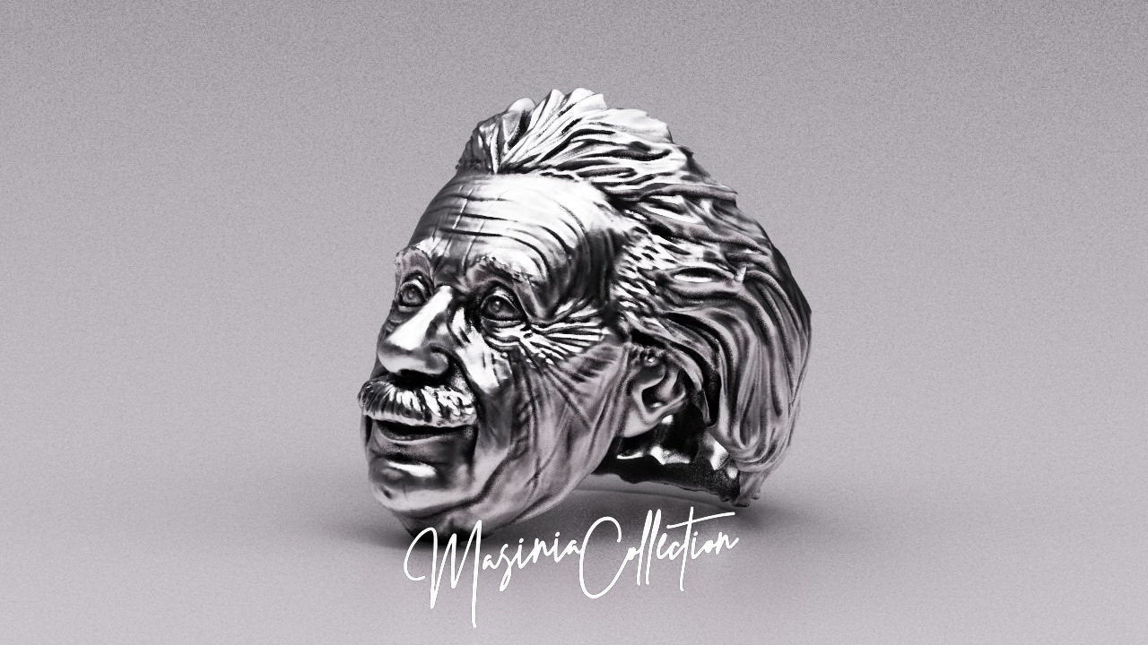 Albert einstein sterling silver 925 ring