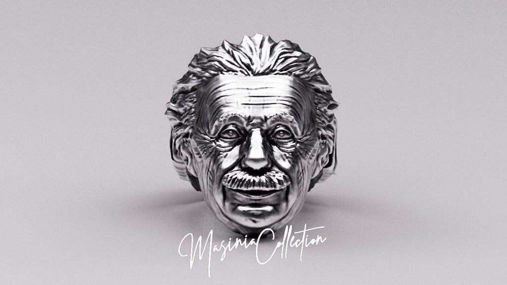 Albert einstein sterling silver 925 ring