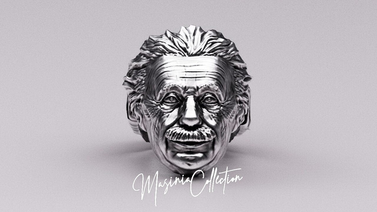 Albert einstein sterling silver 925 ring