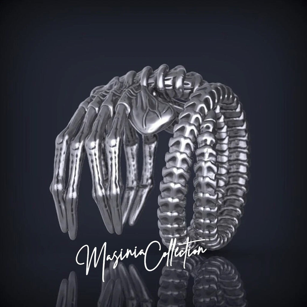 Original facehugger scifi ring Guaranteed  sterling silver 925 Alien jewelry brand design