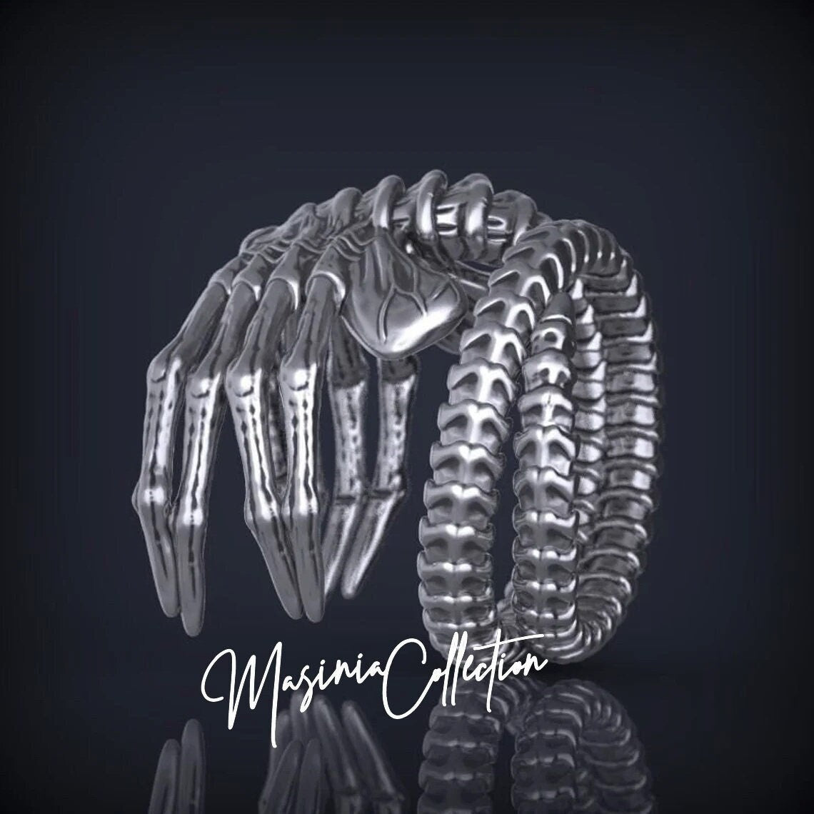 Original facehugger scifi ring Guaranteed  sterling silver 925 Alien jewelry brand design