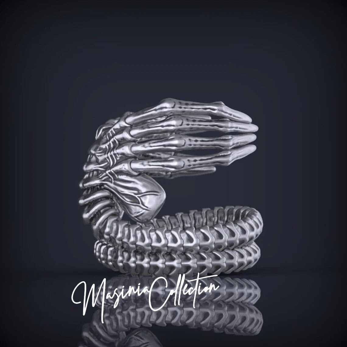 Original facehugger scifi ring Guaranteed  sterling silver 925 Alien jewelry brand design