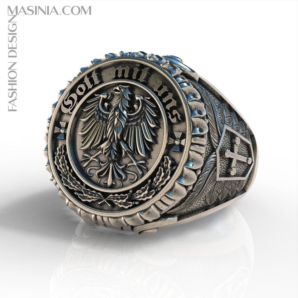 Gott mit uns Emblem sterling silver  925