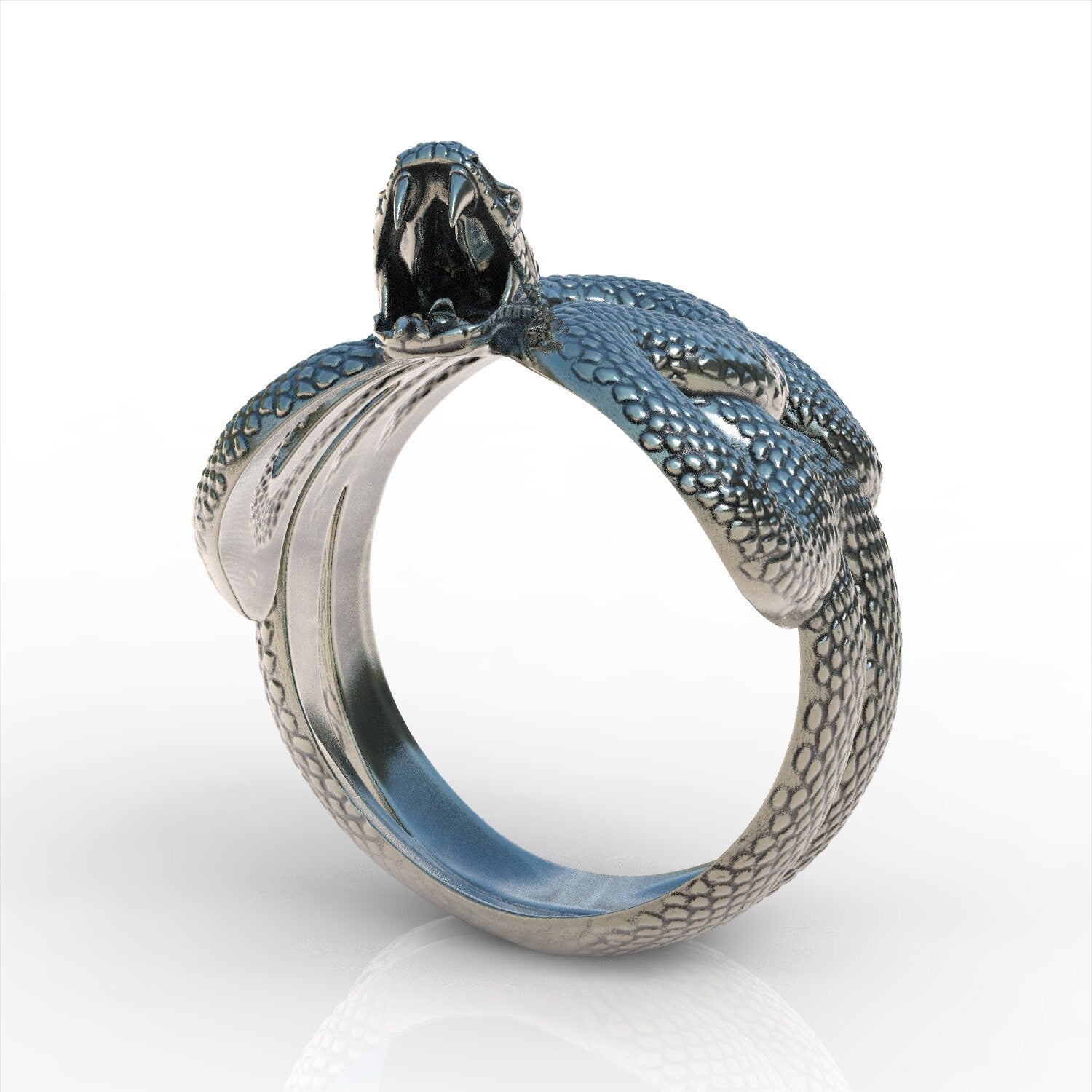 Cobra Snake Sterling Silver 925 Ring Jewellery New