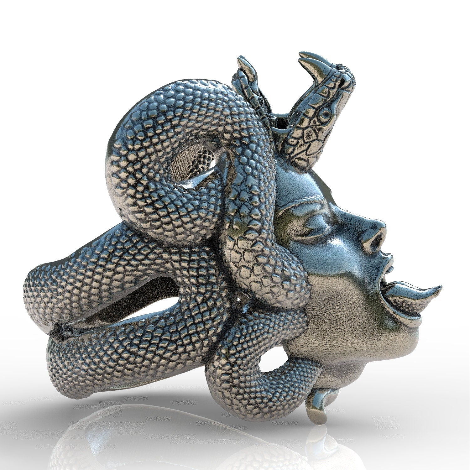 Snake girl sterling silver 925 ring jewellery new