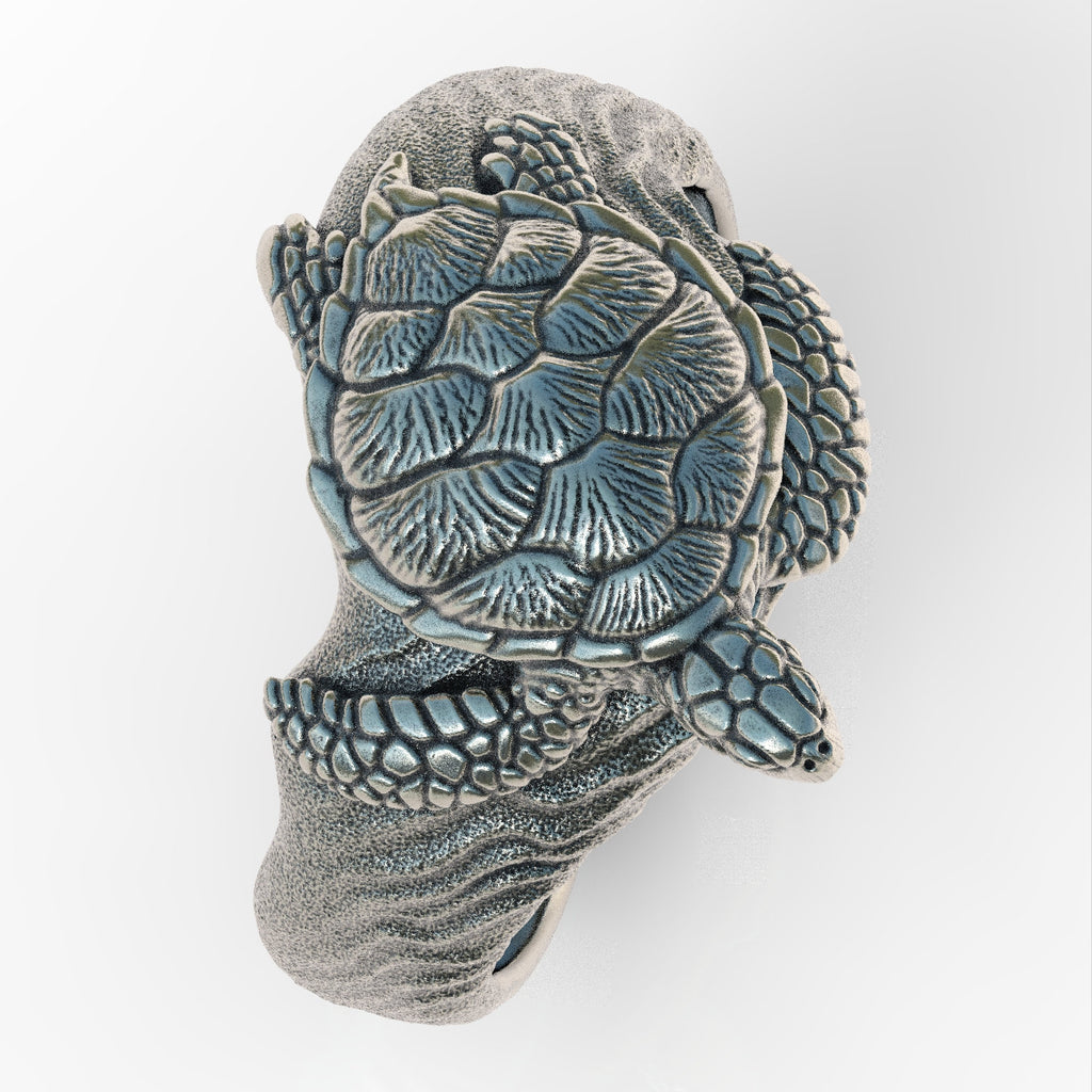 Hawaii sea turtle sterling silver 925 ring jewellery new ocean breath marine lovers ring