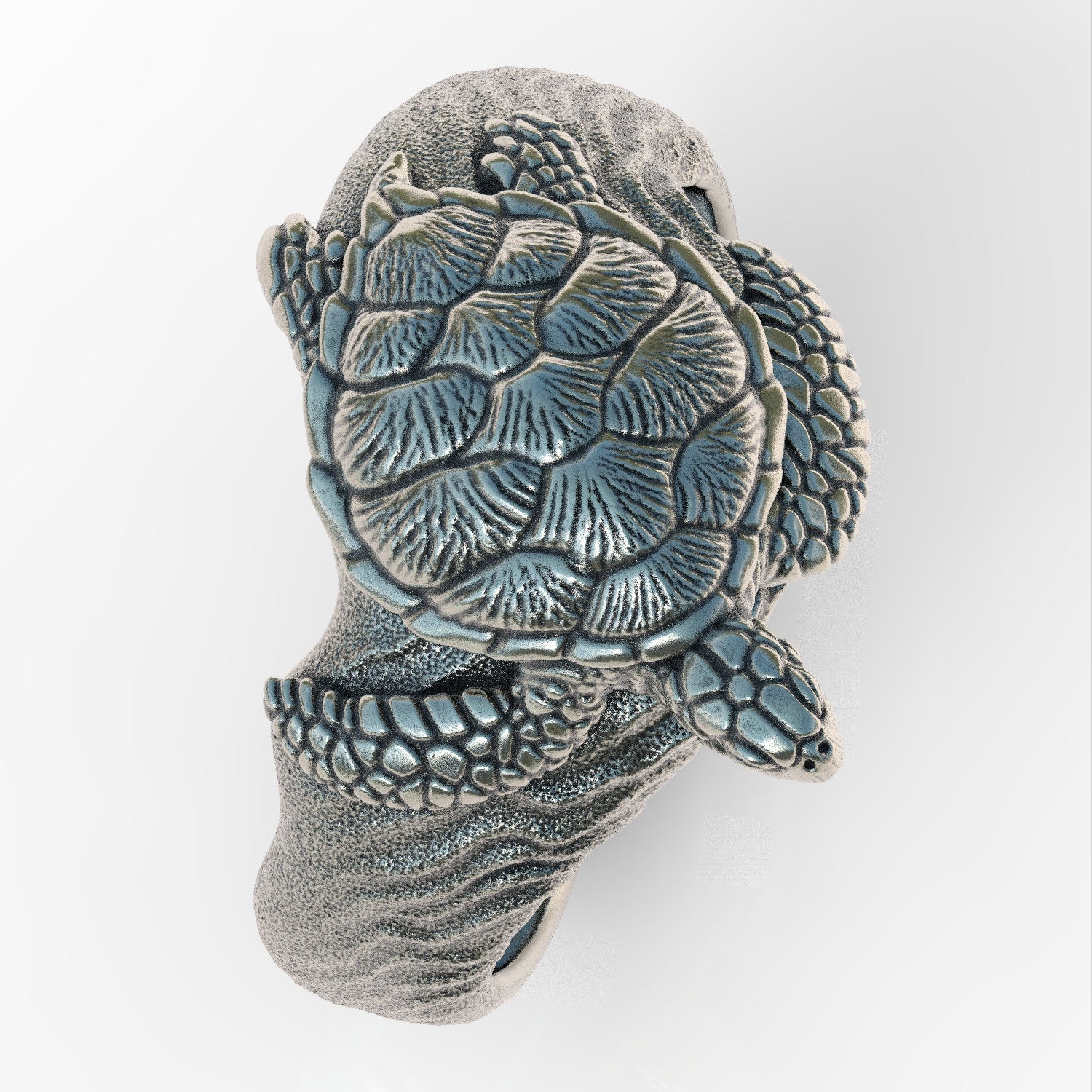 Hawaii sea turtle sterling silver 925 ring jewellery new ocean breath marine lovers ring