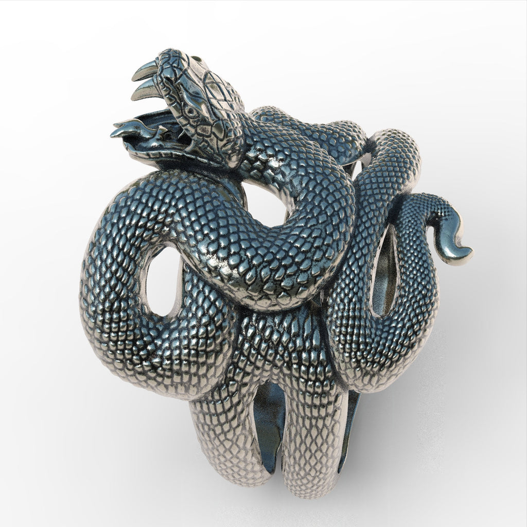 Cobra Snake Sterling Silver 925 Ring Jewellery New